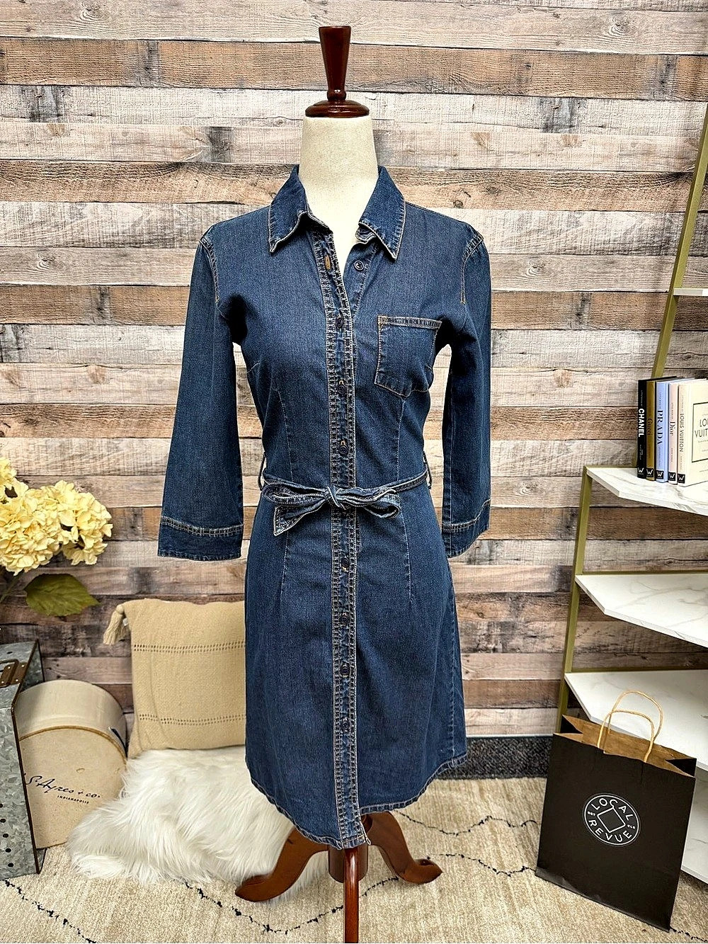 Gap Jean Dress Long Sleeve w/ Belt 2